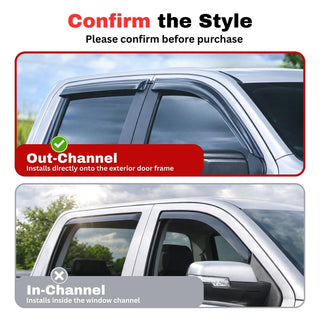 2020-2025 Hyundai Palisade Window Visors Rain Guards Vent Deflectors 4PC