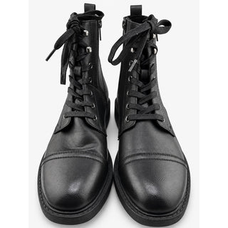 Unlisted Captain Combat Boots Mens 9.5 Black Lace Up Side Zip NWOB Lug Sole
