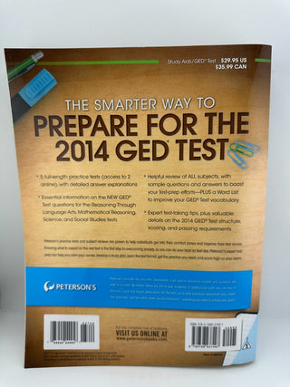 Peterson’s Master the GED Test 28th Edition 2014 Prep Book Study Guide
