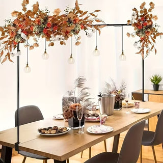 Adjustable Metal Backdrop Stand 94.5in Table Arch Frame for Wedding Party Decor