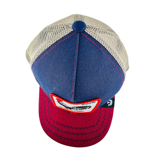 Goorin Bros The Cock Rooster Trucker Hat Navy Red Mesh Snapback The Farm
