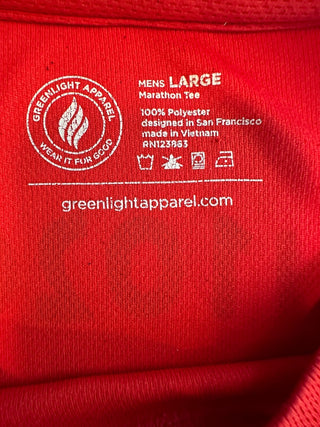Greenlight Apparel Austin 10/20 Marathon Tee Men's Large Red