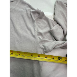 Rancho Relaxo Sweatshirt Women's Gray V-Neck Oversized Pullover Embroidered