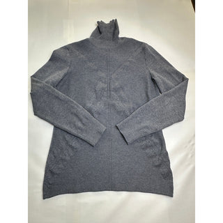 TRIBAL Women’s Small Gray Turtleneck Sweater Cable Knit Long Sleeve Pullover