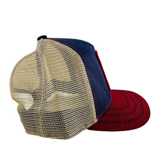 Goorin Bros The Cock Rooster Trucker Hat Navy Red Mesh Snapback The Farm