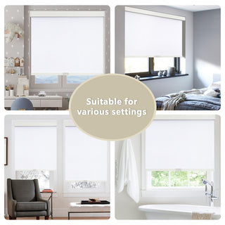 SUNOFF Cordless Blackout Roller Shade Blind 48" W x 80" L – Matte Black