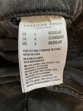 American Eagle Black High Rise Legging Jeans with Zipper