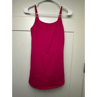 Active Basic Women’s Hot Pink Cami Slip Dress Size M Cotton Spandex Stretch