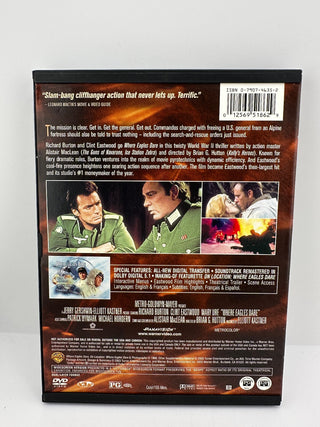 Where Eagles Dare DVD - Richard Burton, Clint Eastwood, Mary Ure - War Thriller