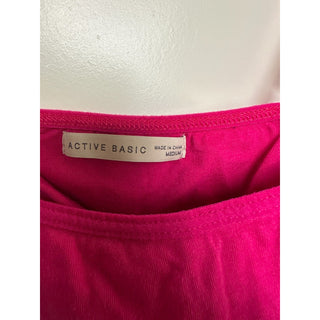 Active Basic Women’s Hot Pink Cami Slip Dress Size M Cotton Spandex Stretch