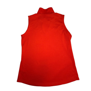 Lady Pinseeker Red Sleeveless Golf Polo Shirt Medium