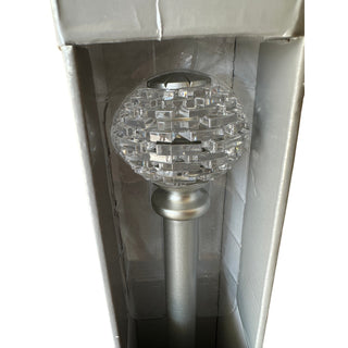 Nanette Lepore Crystal Ball Drapery Curtain Rod 28-48" Silver 3/4"