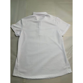 Lady Pinseeker Womens M White Performance Golf Polo Short Sleeve Athletic Shirt