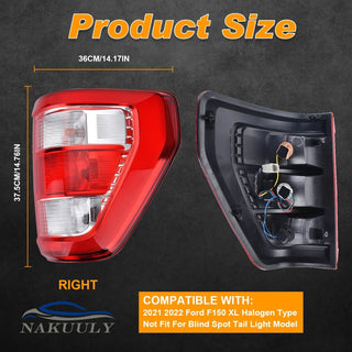 2021-2024 Ford F-150 XL RH Right Tail Light Halogen Passenger Lamp ML3Z13405E