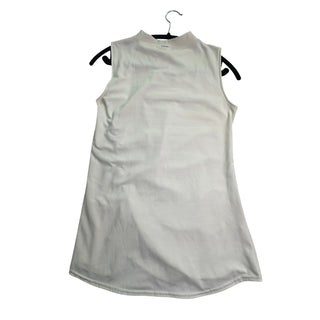 Wear & Roam Womens Medium White Ruched Draped Sleeveless Travel Top