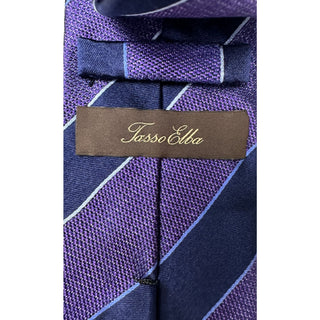 Tasso Elba Men's Purple Stripe Self Tied Classic 100% Silk Tie 58"