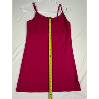 Active Basic Women’s Hot Pink Cami Slip Dress Size M Cotton Spandex Stretch