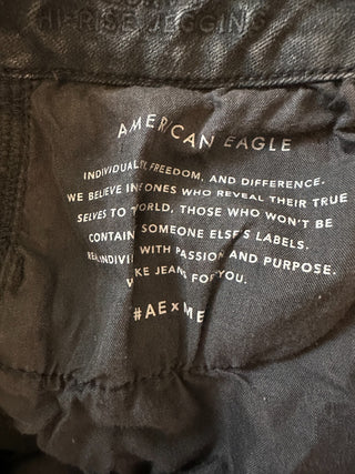 American Eagle Black High Rise Legging Jeans with Zipper
