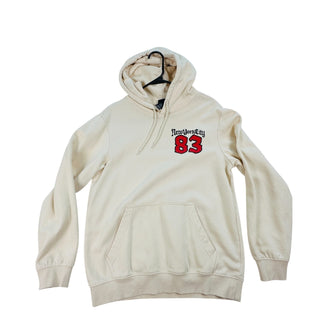 H&M "New York City 83" Beige Men's Long Sleeve Hoodie Sweatshirt Size S