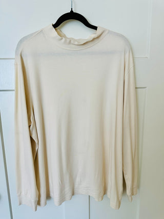 Roundtree & Yorke Men's XL Cream Cotton Long Sleeve Turtneck