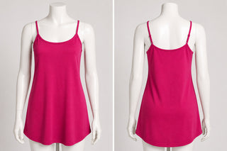 Active Basic Women's Pink Spaghetti Strap Tank Top, Medium