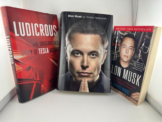 Elon Musk Tesla Biography Book Lot Isaacson Vance Ludicrous 3 Books