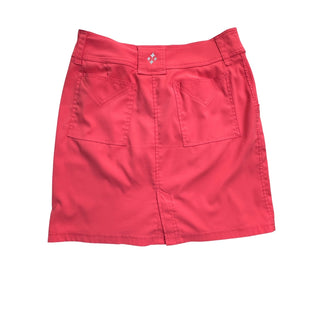Jofit Women's S Golf Outfit Floral Striped Sleeveless Polo Coral Skort Set