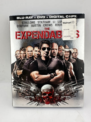 The Expendables Blu-ray DVD 3-Disc Combo Slipcover Stallone Statham No Digital