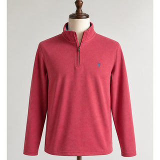 IZOD Men's XL Quarter-Zip Pullover Light Blue Long Sleeve Cotton Blend S2022