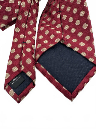 Jones New York Men's Burgundy Polka Dot Silk Tie