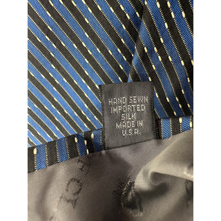 Robert Talbott Best of Class Nordstrom Silk Tie Blue Black Stripe USA NWT