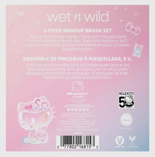 Wet n Wild Hello Kitty 50th Anniversary 5-Piece Makeup Brush Set with Makeup