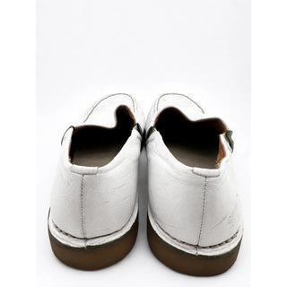 Hush Puppies Men's 8.5 White Leather Slip On Loafers Comfort Casual Shoes EU42