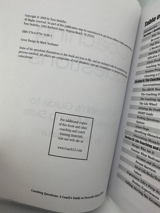 Coaching Questions Tony Stoltzfus Coach Guide Powerful Asking Skills PB