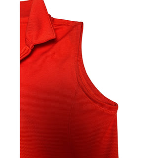 Lady Pinseeker Womens M Orange Sleeveless Golf Polo Performance Top