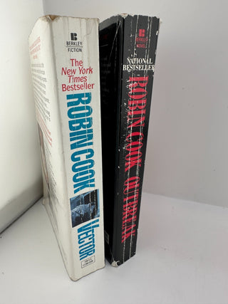 Robin Cook Vector & Outbreak Medical Thriller 2 Book Lot