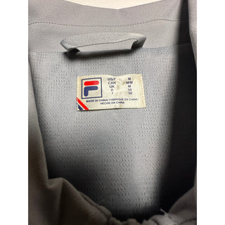 FILA Men's Medium Gray Utility Jacket Full Zip 4 Pocket Stretch Workwear