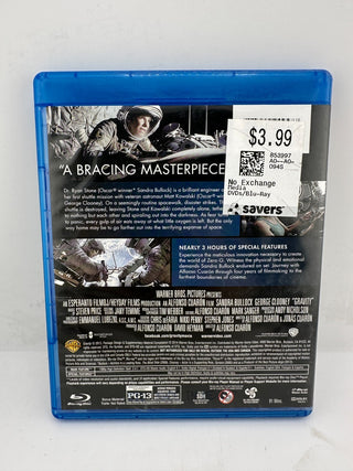 Gravity Blu-ray DVD Combo Sandra Bullock George Clooney Sci-Fi Thriller 2013