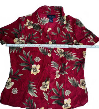 Laura Scott Women's Red Floral Two-Piece Set - Short Sleeve