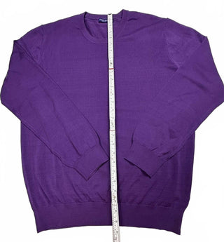 Roper&Sport Men’s Large Purple Cotton Silk Crewneck Sweater