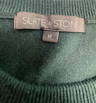 Slate & Stone Men's Medium Forest Green Crew Neck Sweater