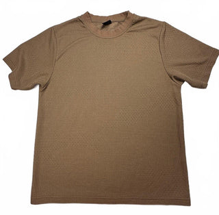 Original Deluxe Supply Men's Brown Short Sleeve Waffle Knit
