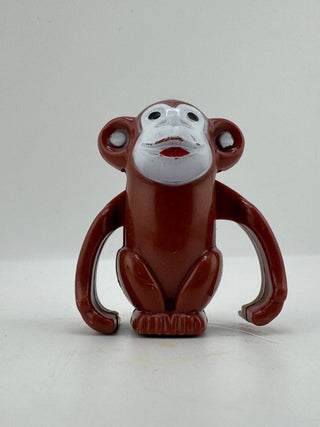 Vintage Wind Up Monkey Toy Brown Plastic Mechanical China