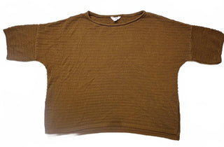 Time and Tru Brown Textured Knit Sweater Medium 8-10