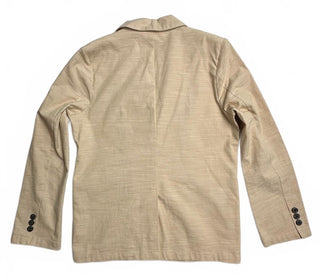 Mens Beige Cotton-Blend Two-Button Blazer Size 38R by Target