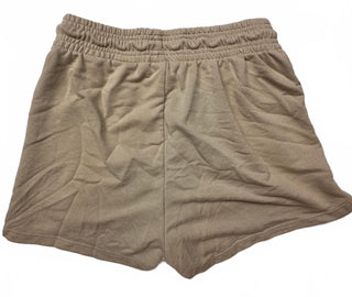 H&M Women's Beige Casual Cotton Blend Shorts with Drawstring