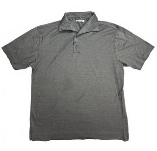 Salvatore Ferragamo Men's L Gray 100% Cotton Polo Shirt