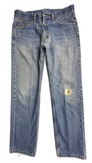 Levi's 505 Regular Fit Jeans Men's 33x32 Blue Distressed