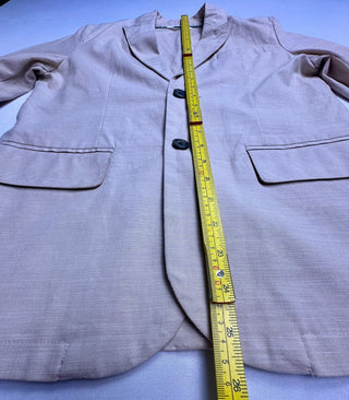 Mens Beige Cotton-Blend Two-Button Blazer Size 38R by Target