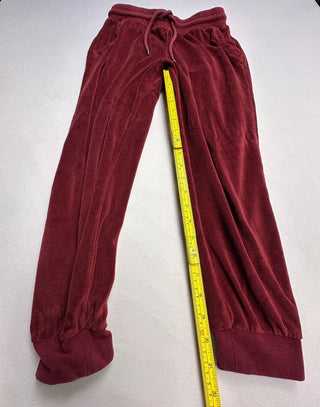 GAP Burgundy Velour 2 Piece Lounge Set Sweatshirt Joggers XS